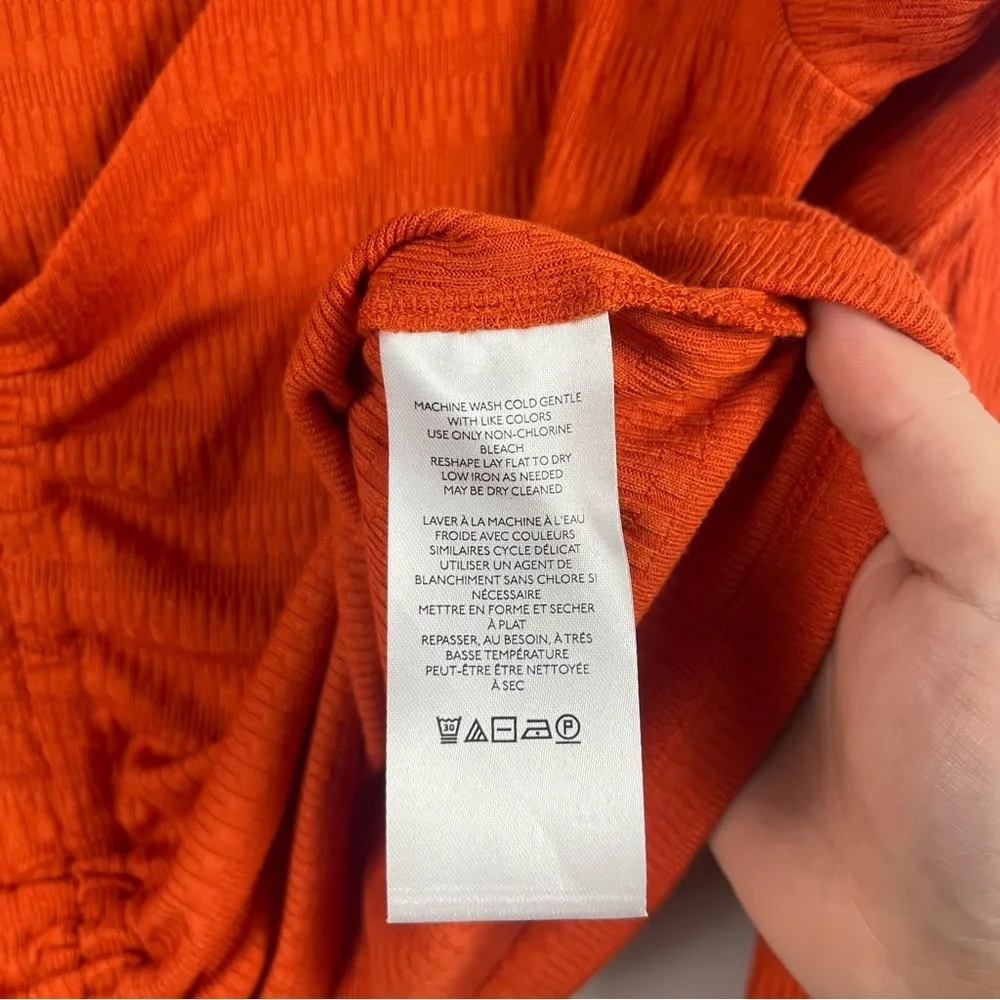 Anthropologie Sabrina Cinched Top size XL orange color
